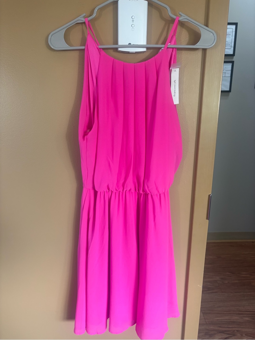 Lush Hot Pink Sleeveless Mini Dress
